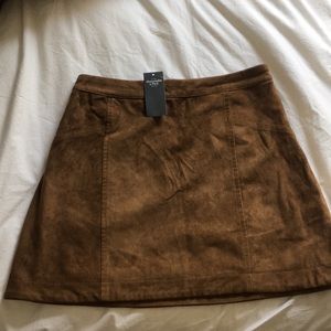 A&F faux suede skirt